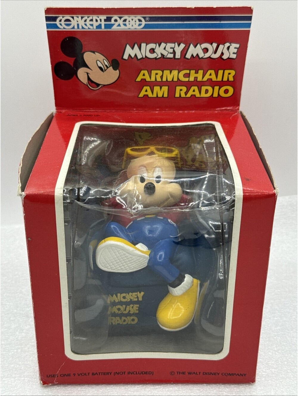 Radio Shack Mickey Mouse Armchair AM Radio Vintage 1988 Battery Operated New